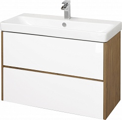 Акватон Мебель для ванной Сканди 90 дуб рустикальный, белая – фотография-6